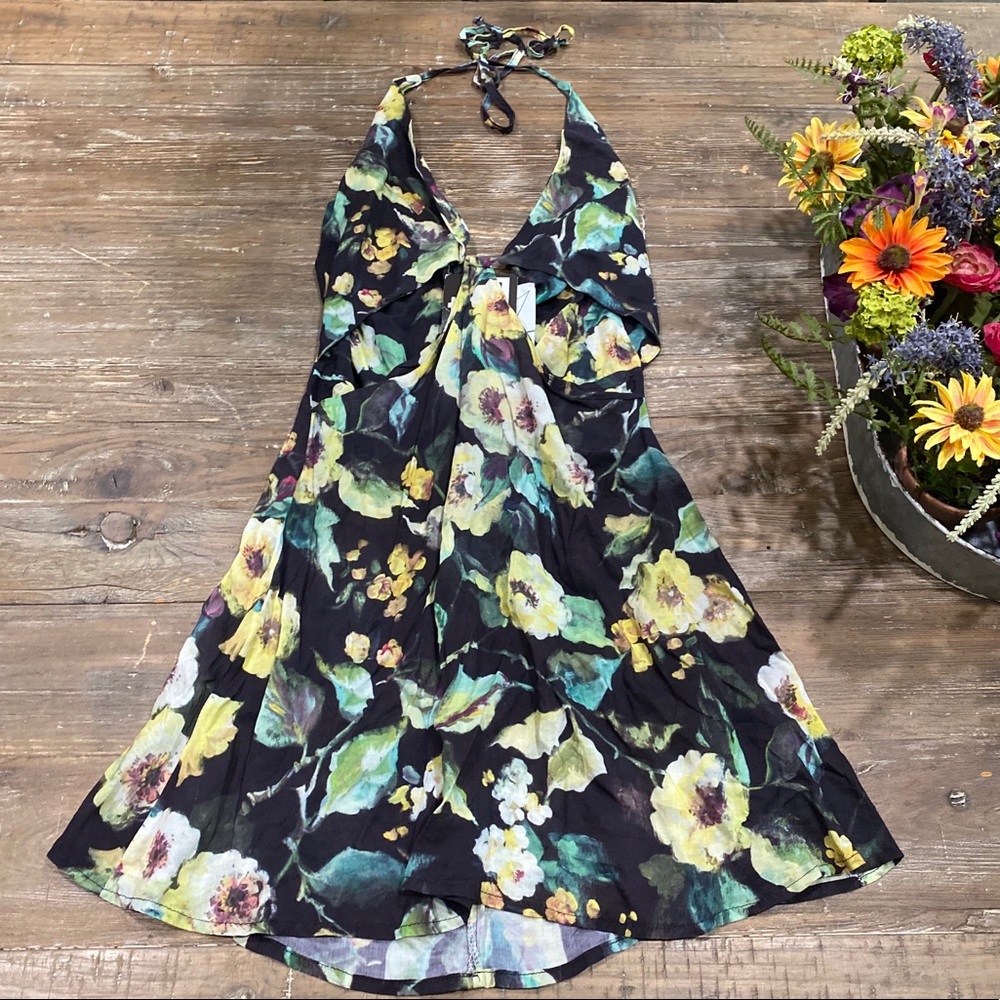 LF floral cutout dress size small